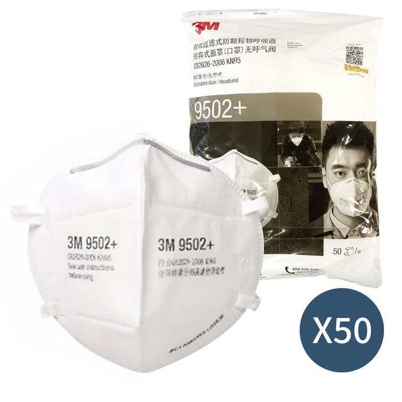 3M 9502+ KN95 Particulate Respirator Mask 50 Pack - Vital Pharmacy Supplies
