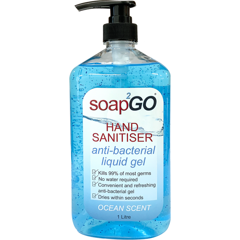 SOAP2GO Antibacterial Hand Sanitiser 1L Pump Bottle - Clearance