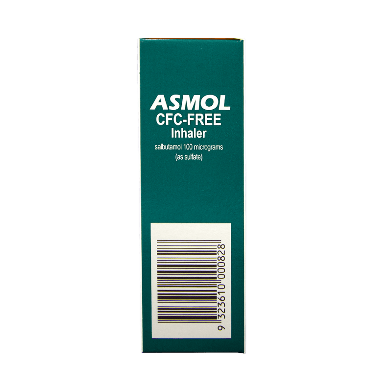 Asmol CFC Free Asthma Inhaler (S3) - Vital Pharmacy Supplies