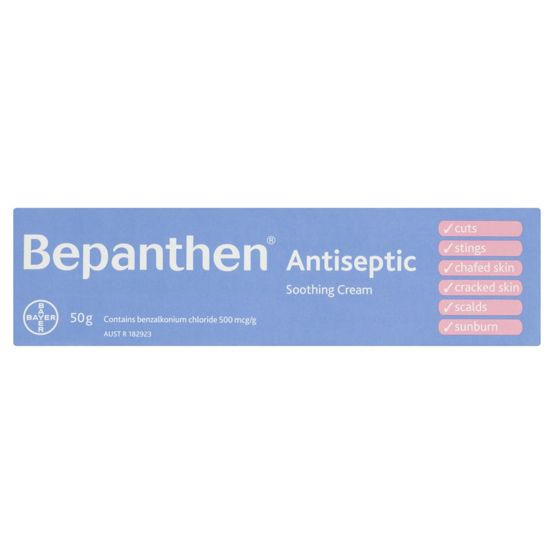 Bepanthen Antiseptic Soothing Cream 50g - Vital Pharmacy Supplies