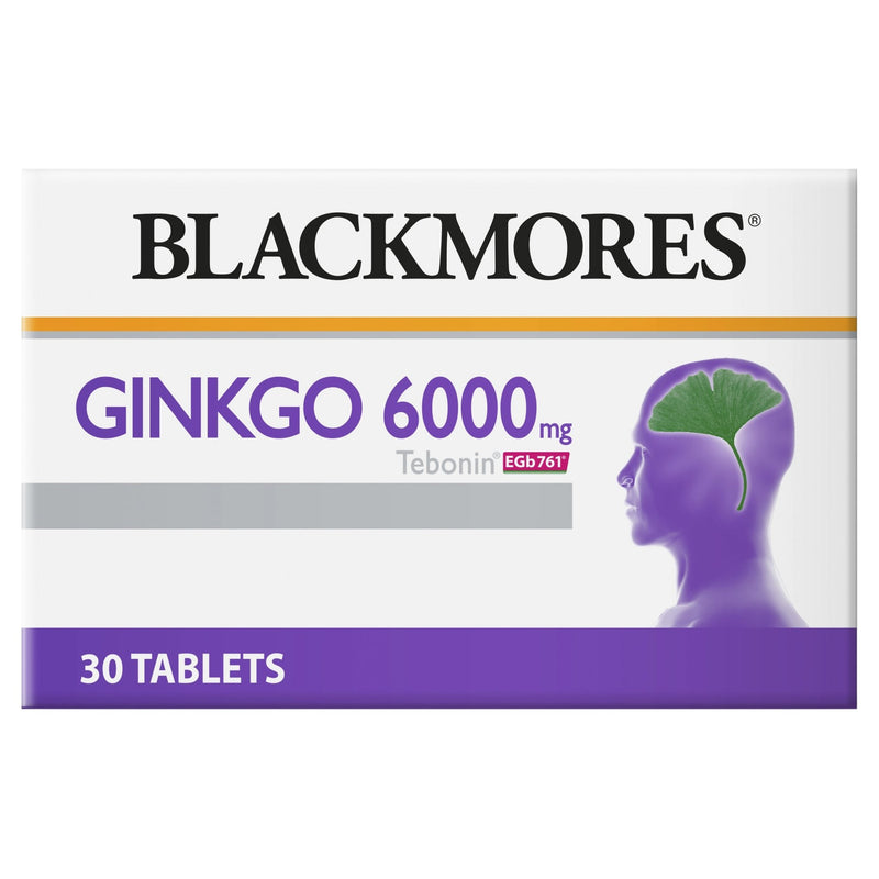 Blackmores Ginkgo 6000mg Tebonin 30 Tablets - Vital Pharmacy Supplies