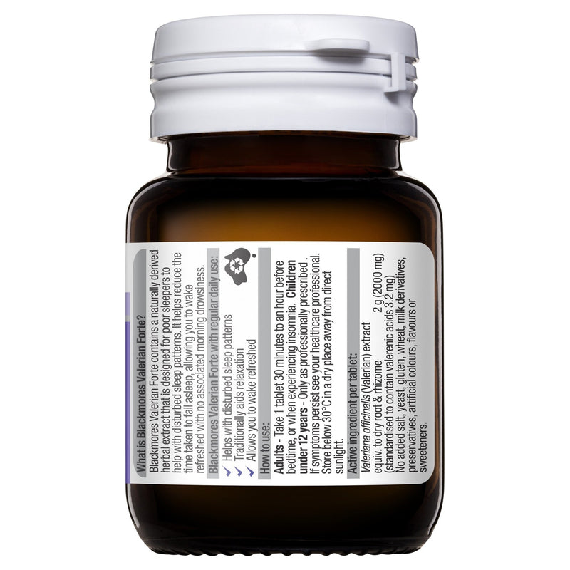 Blackmores Valerian Forte 30 Tablets - Vital Pharmacy Supplies