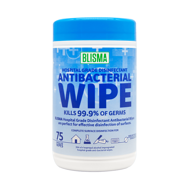 Blisma+ Hospital Grade Anti-bacterial Wipes 75 Pk Tub - Vital Pharmacy Supplies