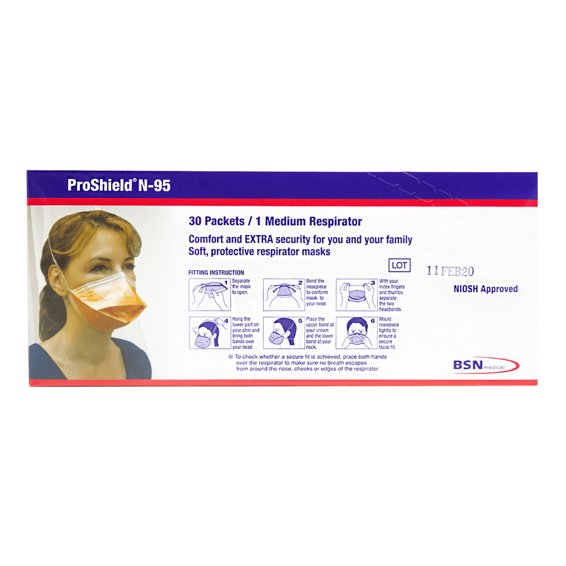 BSN Proshield N95 Respirator Masks (Singles or Box of 30) - Vital Pharmacy Supplies