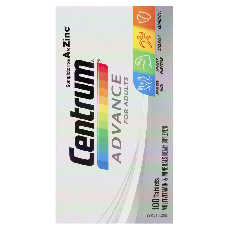Centrum Advance For Adults Tablets 100 Tablets - Vital Pharmacy Supplies