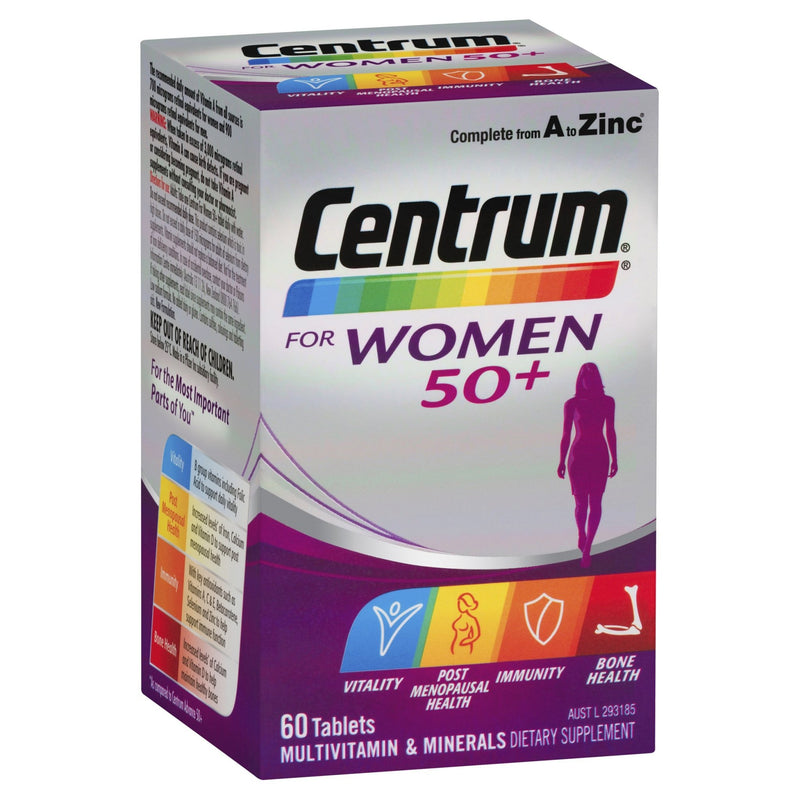 Centrum For Women 50+ 60 Tablets - Vital Pharmacy Supplies