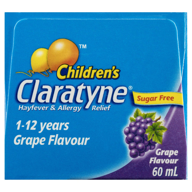 Claratyne Children's Hayfever & Allergy Relief Antihistamine Grape Flavoured Syrup 60ml - Vital Pharmacy Supplies