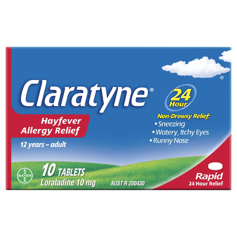 Claratyne Hayfever Allergy Relief Antihistamine Tablets 10 pack - Vital Pharmacy Supplies
