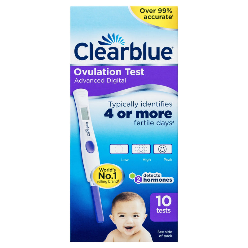 Clearblue Advanced Digital Ovulation Test Kit (OPK) 10 Tests - Vital Pharmacy Supplies