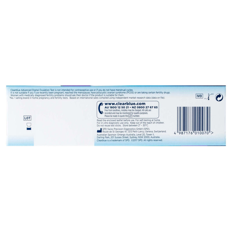 Clearblue Advanced Digital Ovulation Test Kit (OPK) 10 Tests - Vital Pharmacy Supplies