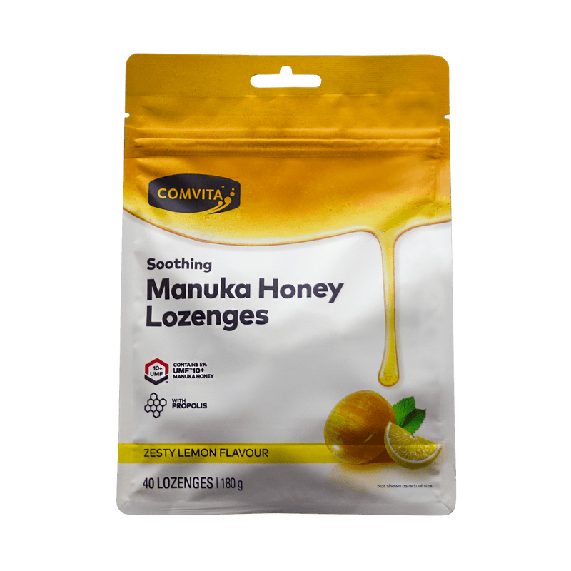 Comvita Manuka Honey Lozenges with Propolis (Lemon and Honey) 40s - Vital Pharmacy Supplies