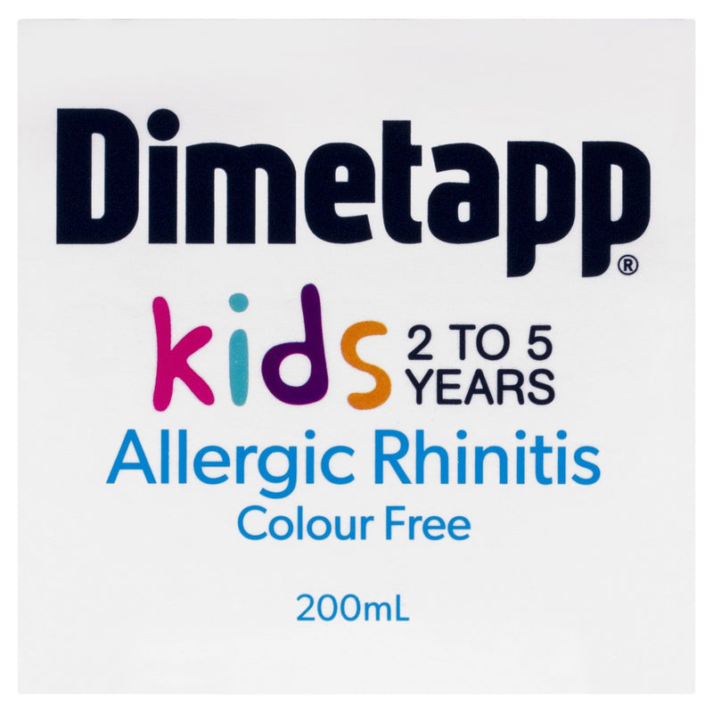 Dimetapp Allergic Rhinitis and Colour Free Variant 200mL - Vital Pharmacy Supplies