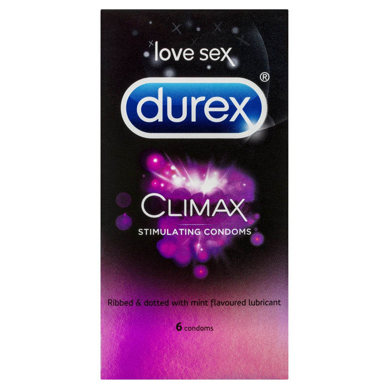 Durex Climax Stimulating Condoms Ribbed Dotted 6 Pack - Vital Pharmacy Supplies