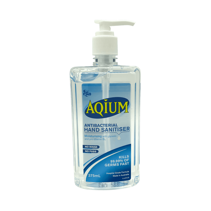 Ego Aqium Hand Sanitiser 375mL - Vital Pharmacy Supplies