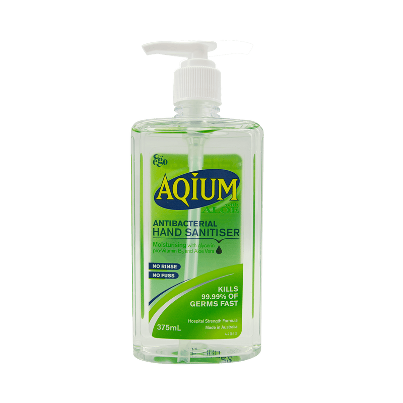 Ego Aqium Hand Sanitiser Aloe 375mL - Vital Pharmacy Supplies