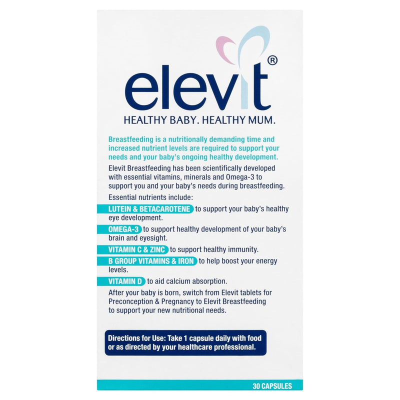 Elevit Breastfeeding Multivitamin Capsules 30 Capsules - Vital Pharmacy Supplies
