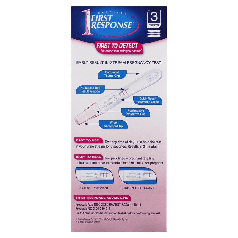 First Response Instream Pregnancy Test 3 Pack - Vital Pharmacy Supplies