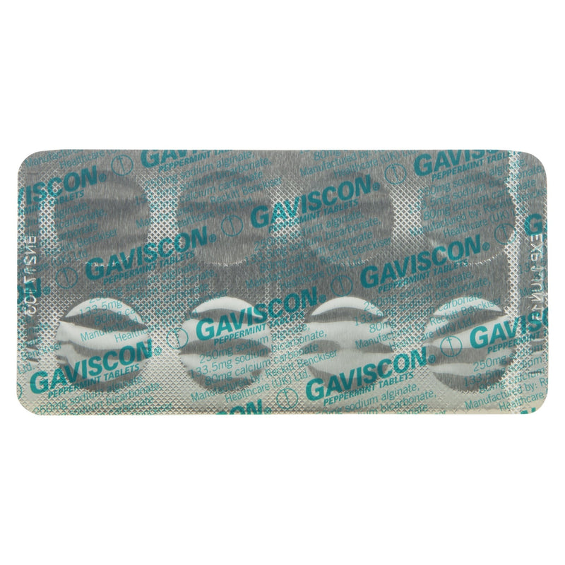 Gaviscon Chewable Tablets Peppermint Heartburn & Indigestion Relief 24 Pack - Vital Pharmacy Supplies