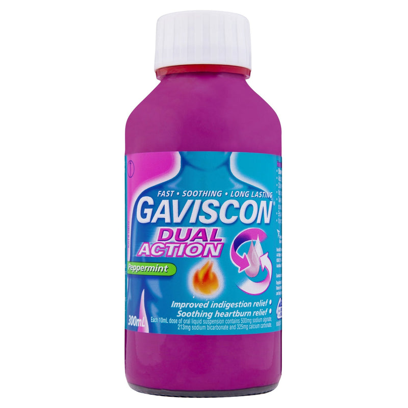 Gaviscon Dual Action Liquid Heartburn & Indigestion Relief 300mL - Vital Pharmacy Supplies