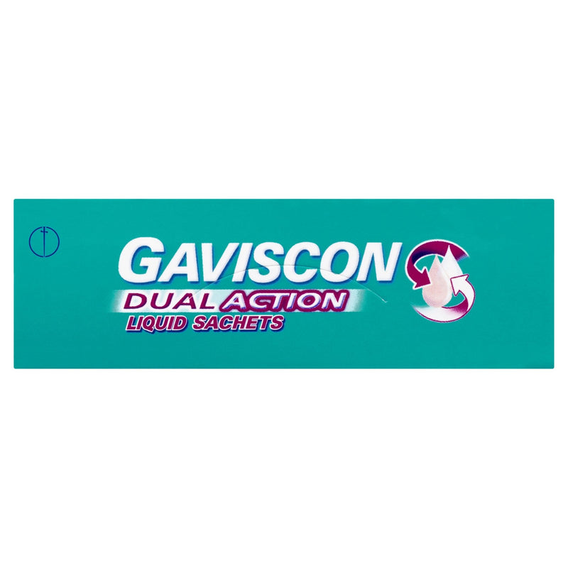 Gaviscon Dual Action Liquid Sachets for Heartburn & Indigestion Relief - Vital Pharmacy Supplies
