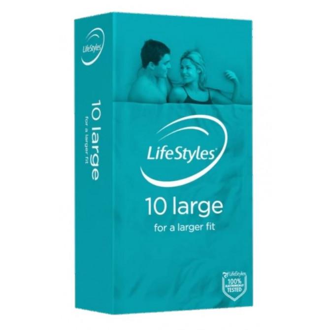 LifeStyles Large Condoms 10 Pack - Vital Pharmacy Supplies