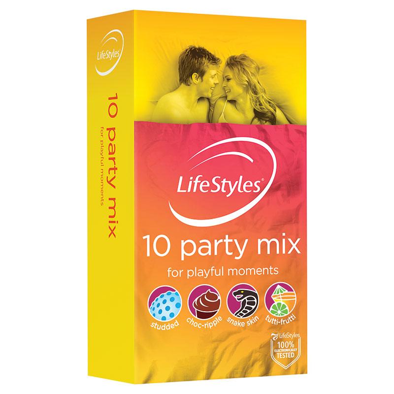 LifeStyles Party Mix Condoms 10 Pack - Vital Pharmacy Supplies