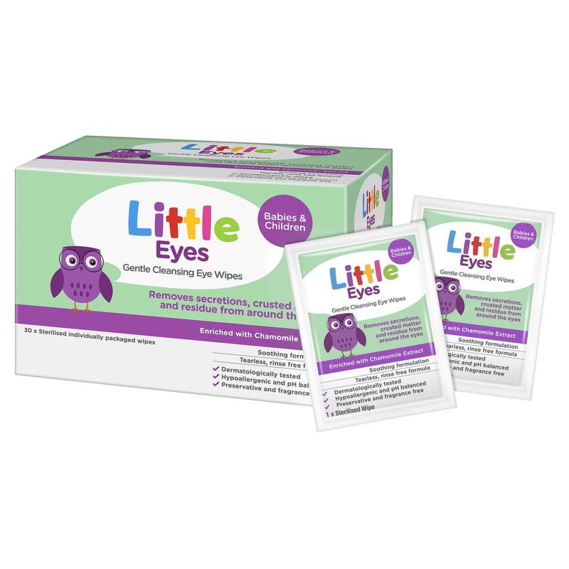 Little Eyes Gentle Cleansing Eye Wipes 30 Pack - Vital Pharmacy Supplies