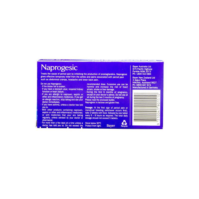 Naprogesic 275mg Tablets 12 Pack - Vital Pharmacy Supplies