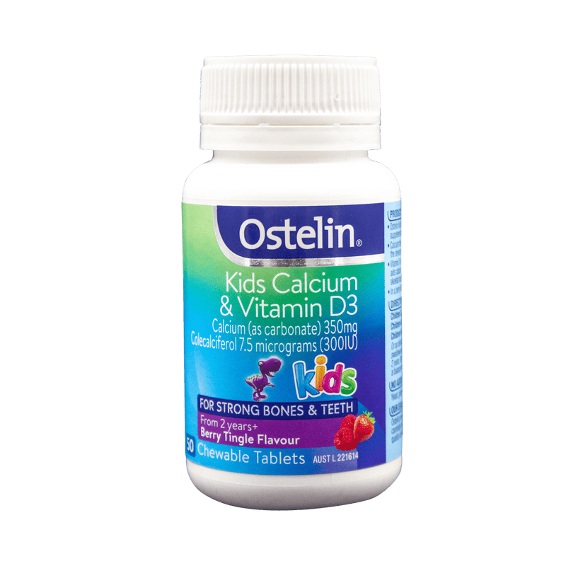 Ostelin Kids Calcium & Vitamin D3 Tablets 50 Chewable Tablets - Vital Pharmacy Supplies