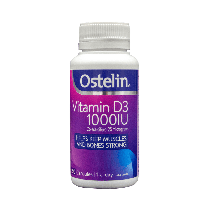 Ostelin Vitamin D3 1000IU Capsules 250 Capsules - Vital Pharmacy Supplies