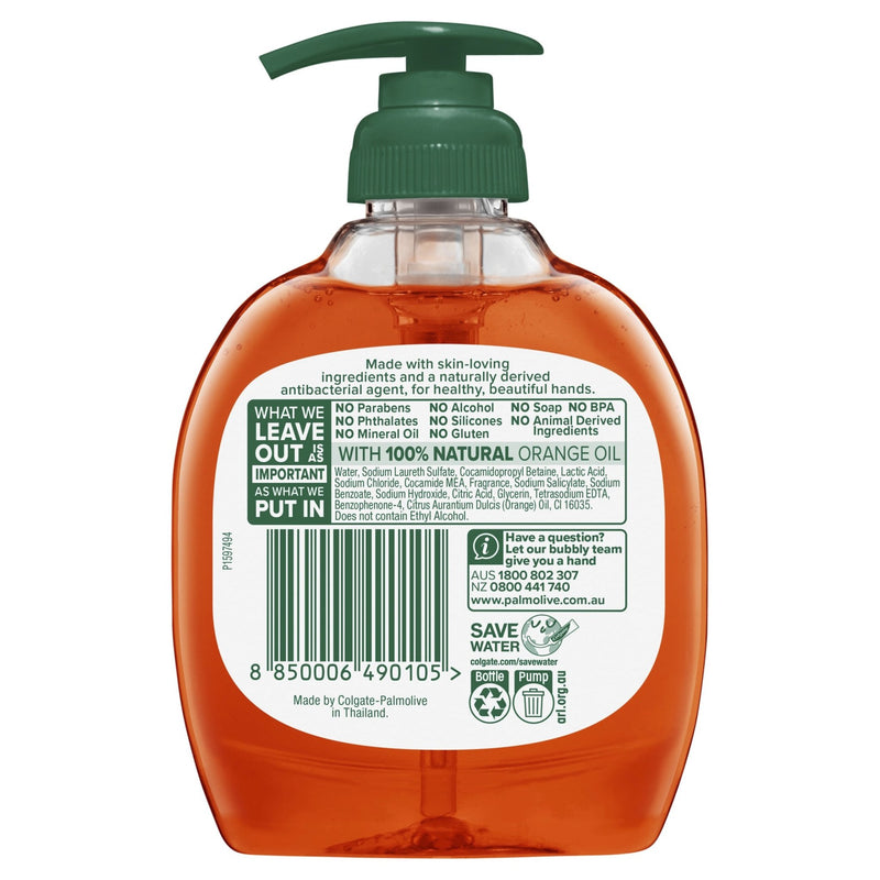 Palmolive Antibacterial Liquid Hand Wash Soap Orange 250mL - Vital Pharmacy Supplies