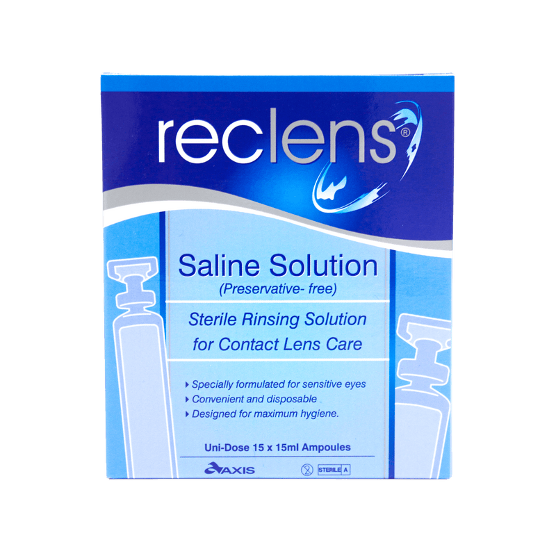 RECLENS Saline Solution (Preservative-free) 15mL 15 Pack - Vital Pharmacy Supplies