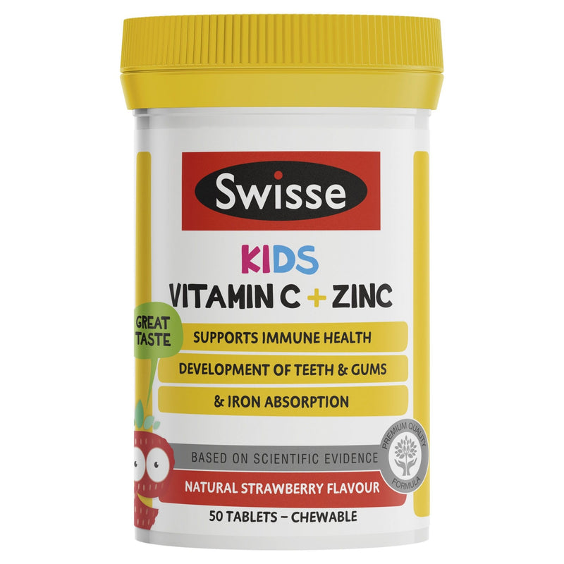 Swisse Kids Vitamin C + Zinc 50 tablets - Vital Pharmacy Supplies