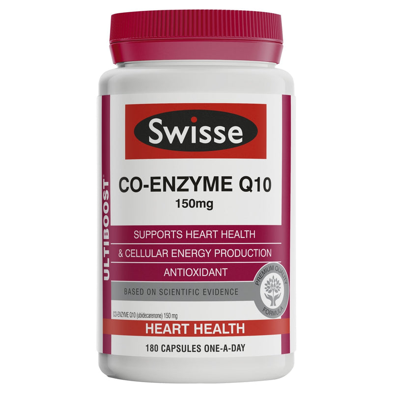 Swisse Ultiboost Co-Enzyme Q10 150mg 180 capsules - Vital Pharmacy Supplies