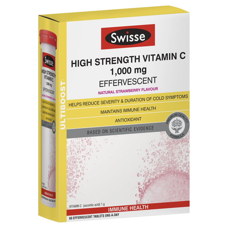 Swisse Ultiboost High Strength Vitamin C Effervescent 60 - Vital Pharmacy Supplies
