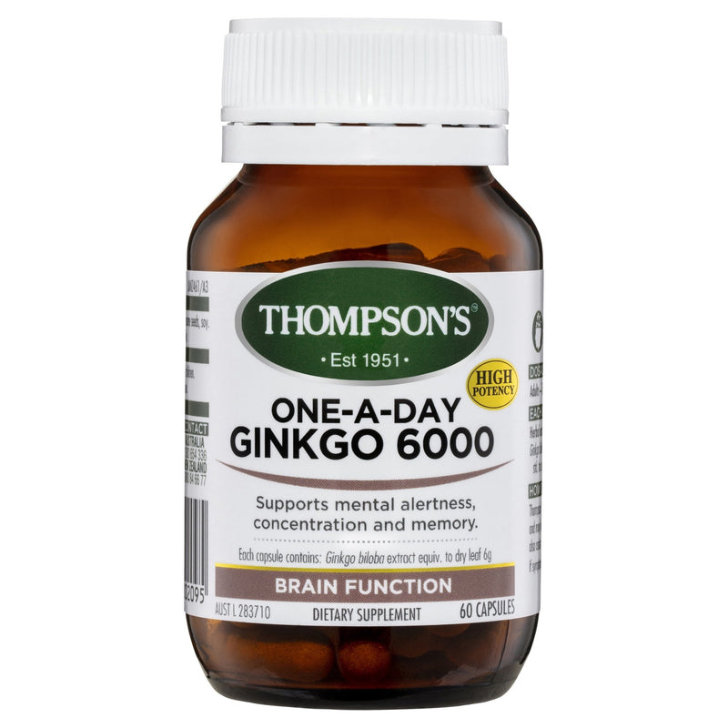 Thompson's One-A-Day Ginkgo Biloba 6000MG 60 Capsules - Vital Pharmacy Supplies
