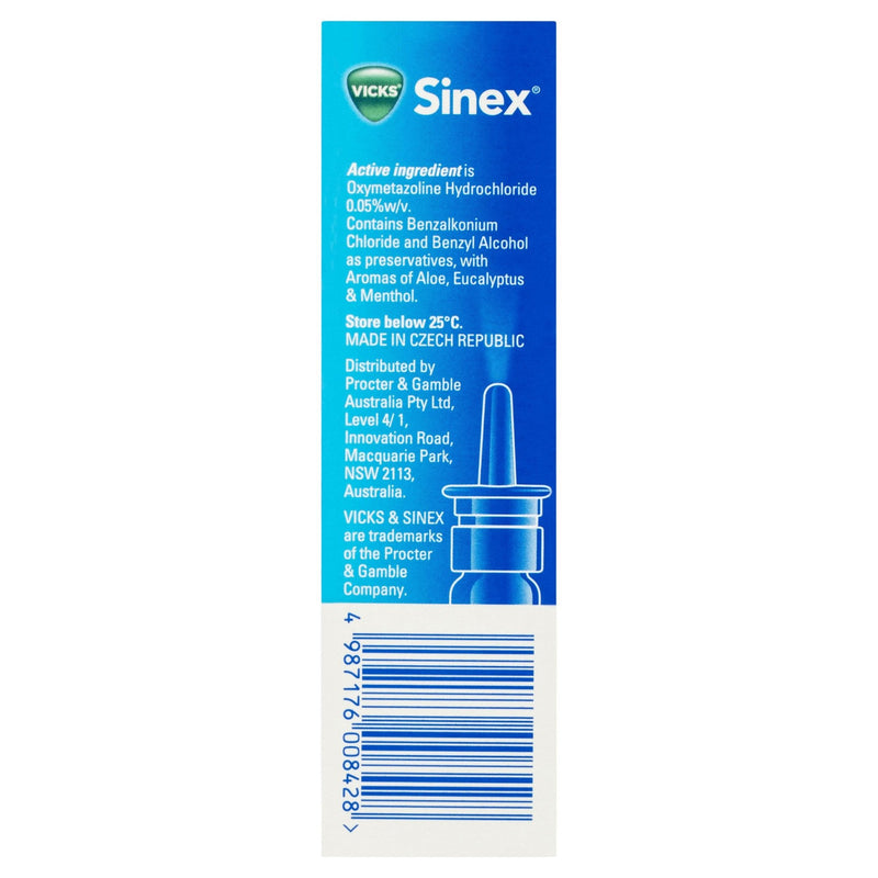 Vicks Sinex Nasal Decongestant Nasal Spray 15mL - Vital Pharmacy Supplies