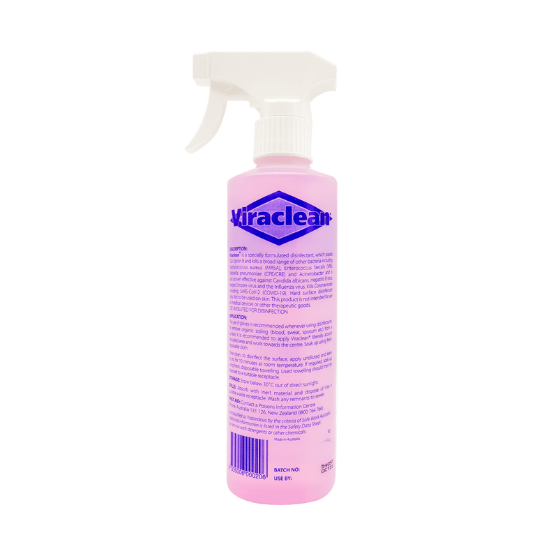 Viraclean Hospital Grade Disinfectant Spray 500mL - Vital Pharmacy Supplies