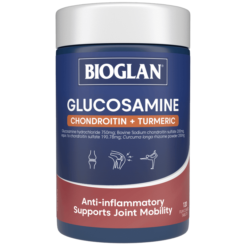 Bioglan Glucosamine + Chondroitin + Turmeric 120 Tablets - VITAL+ Pharmacy