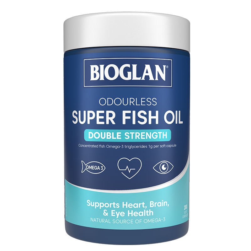 Bioglan Odourless Super Fish Oil Double Strength 200 Capsules - VITAL+ Pharmacy