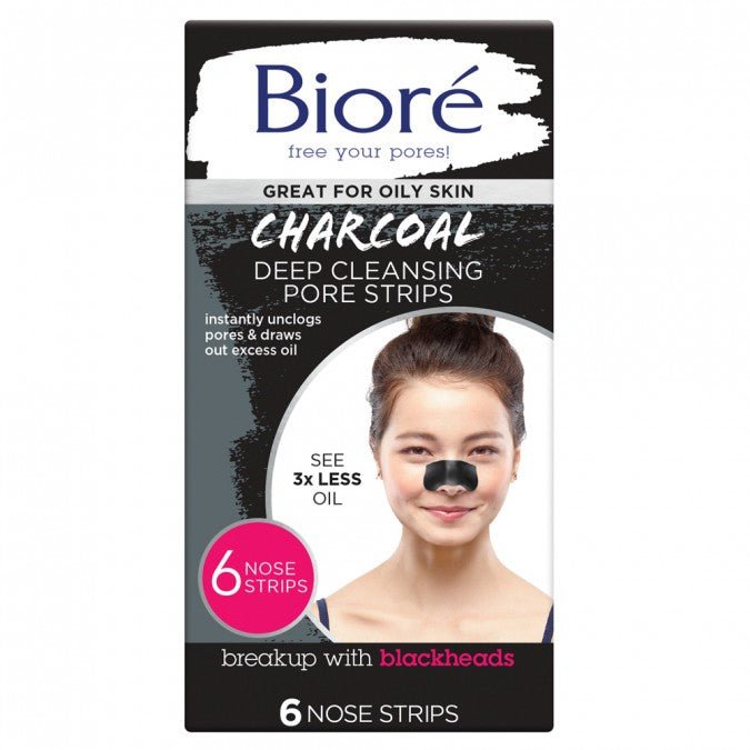 Biore Deep Cleansing Charcoal Pore Strips 6 Pack - VITAL+ Pharmacy