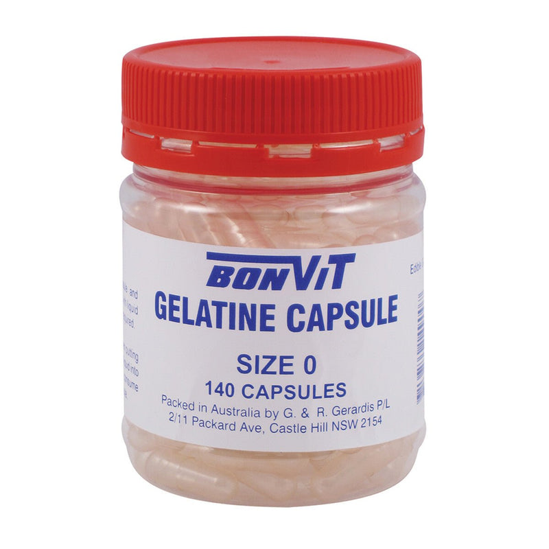 Bonvit Empty Gelatine '0' 140 Capsules - VITAL+ Pharmacy