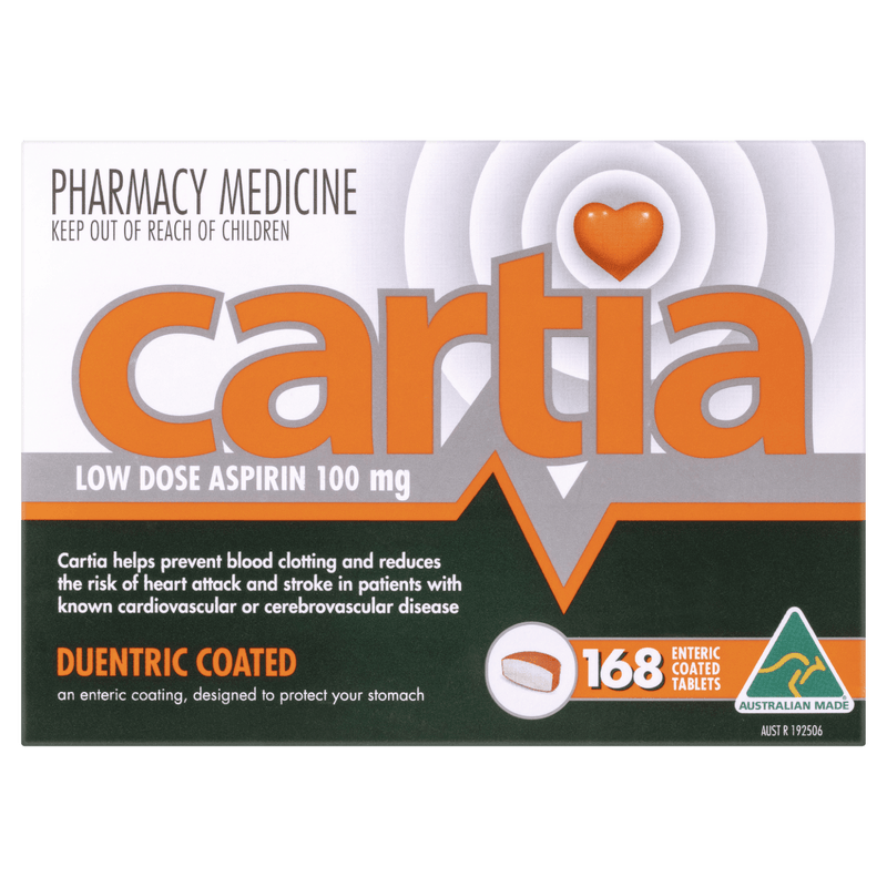 Cartia 100mg Duentric 168 Tablets - VITAL+ Pharmacy