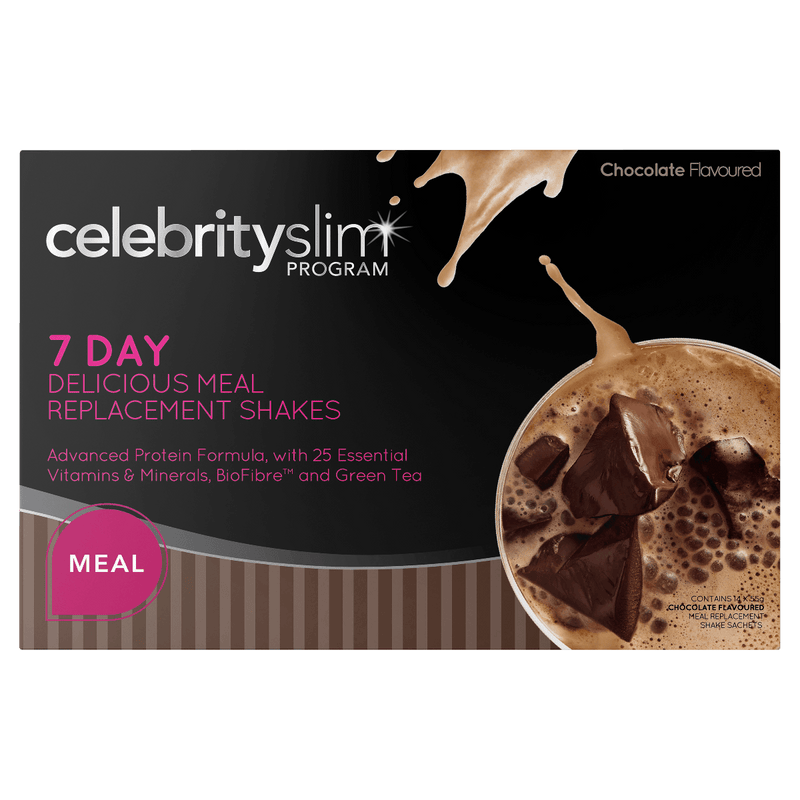 Celebrity Slim 7 Day Shake Pack Chocolate 14 x 55g - VITAL+ Pharmacy