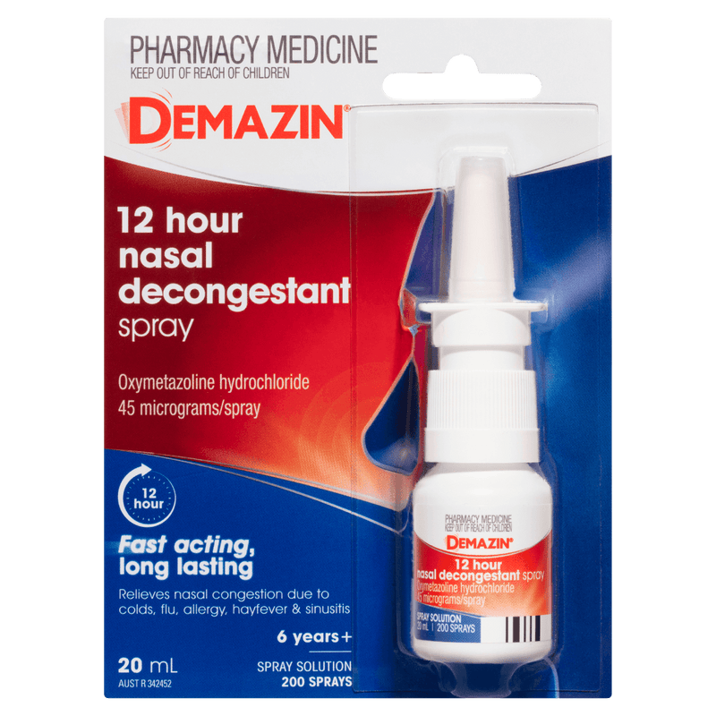 Demazin 12 Hour Nasal Decongestant Spray 20mL - VITAL+ Pharmacy