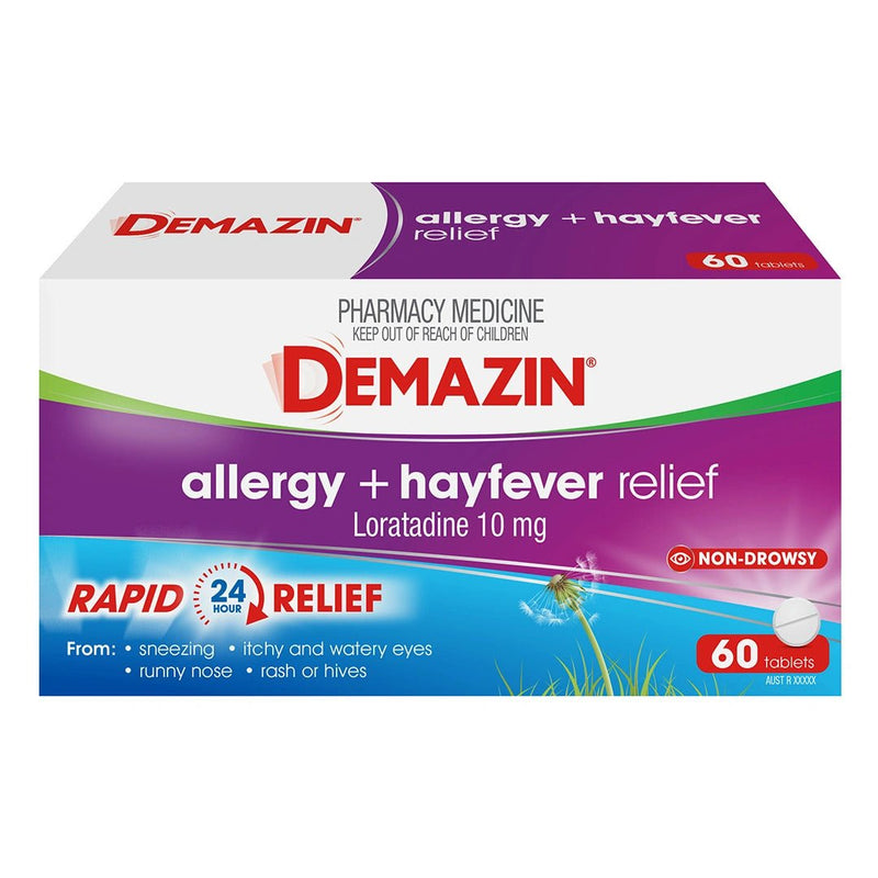 Demazin Allergy + Hayfever Relief 60 Tablets - VITAL+ Pharmacy