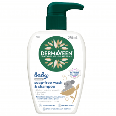 DermaVeen Baby Calmexa Soap-Free Wash & Shampoo 250mL - VITAL+ Pharmacy
