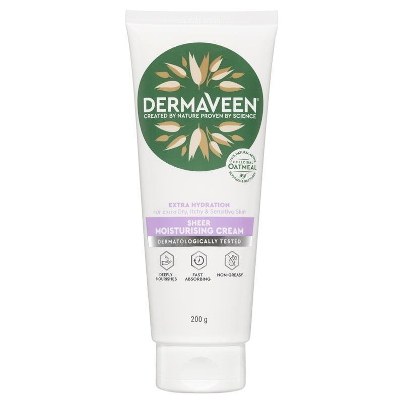 DermaVeen Extra Hydration Sheer Moisturising Cream 200g - VITAL+ Pharmacy