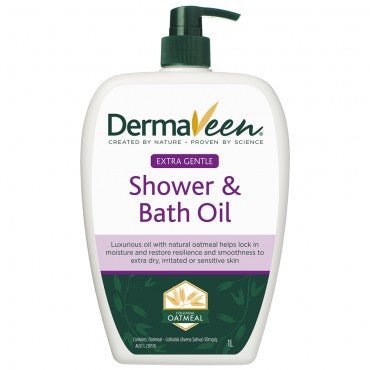DermaVeen Extra Hydration Shower & Bath Oil 1L - VITAL+ Pharmacy