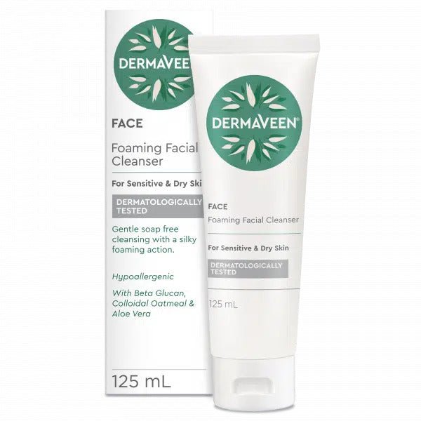 DermaVeen Foaming Facial Cleanser for Dry & Sensitive 125mL - VITAL+ Pharmacy